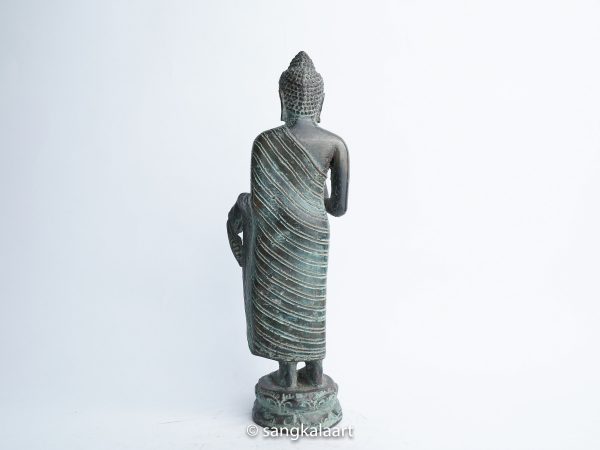 Standing Buddha, Buddha Statue ,Bronze Statue, Brass Buddha, Buddhist, Buddhism, Spiritual, 7.8" inch ( 19 cm )