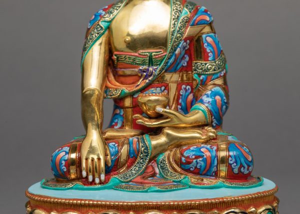 Shakyamuni Buddha Statue | Plated with Gold | Handmade Statue
