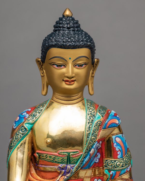Shakyamuni Buddha Statue | Plated with Gold | Handmade Statue
