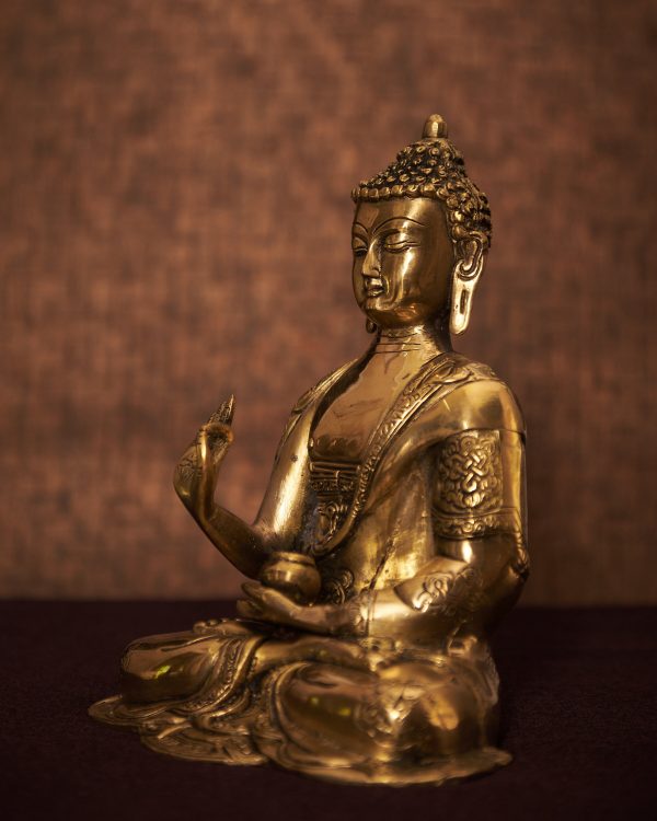 Brass Buddha sculpture | Meditative pose | Smooth textured brass | Handcarved Brass | Yoga sculpture | Exotic Eastern Sculpture