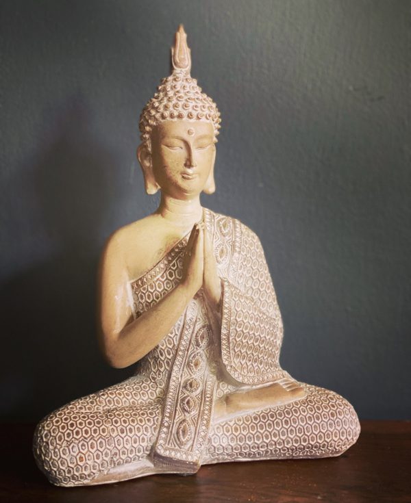 Buddha Statue, Praying Sitting Buddha, Yoga Room Decor, Peaceful Positivity, gift idea