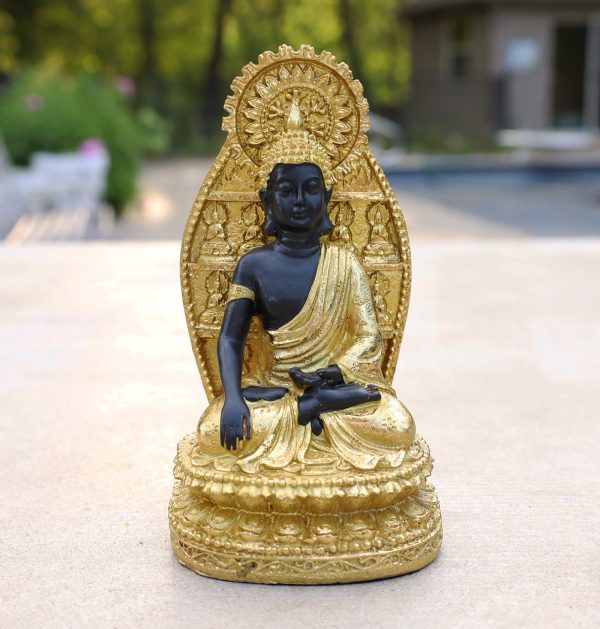 Golden Meditation Buddha Statue for Home Altar Shrine Meditation Room