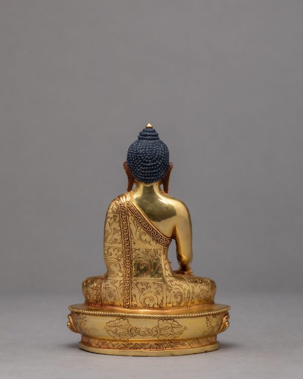 Gautam Buddha Statue|  Gold Plated Sculpture | Tibetan Art