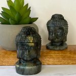 Labradorite Buddha Heads