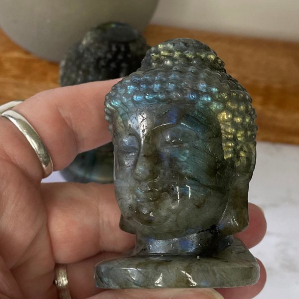 Labradorite Buddha Heads
