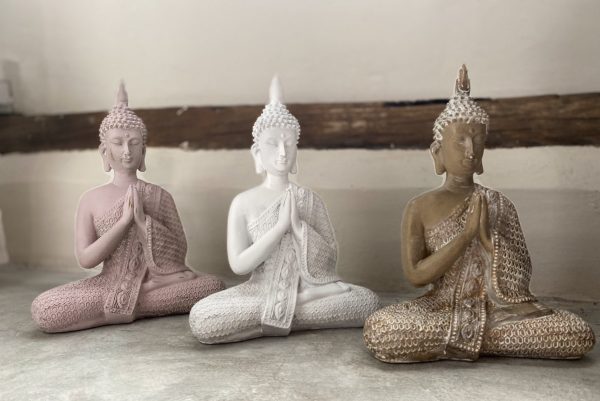 Buddha Statue, Praying Sitting Buddha, Yoga Room Decor, Peaceful Positivity, gift idea