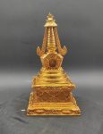 Genuine HandMade Master piece Tibetan Stupa Buddha Statue 12 inch full 24k Gold plated (5 metal mix body)  Buddhist Ritual offering