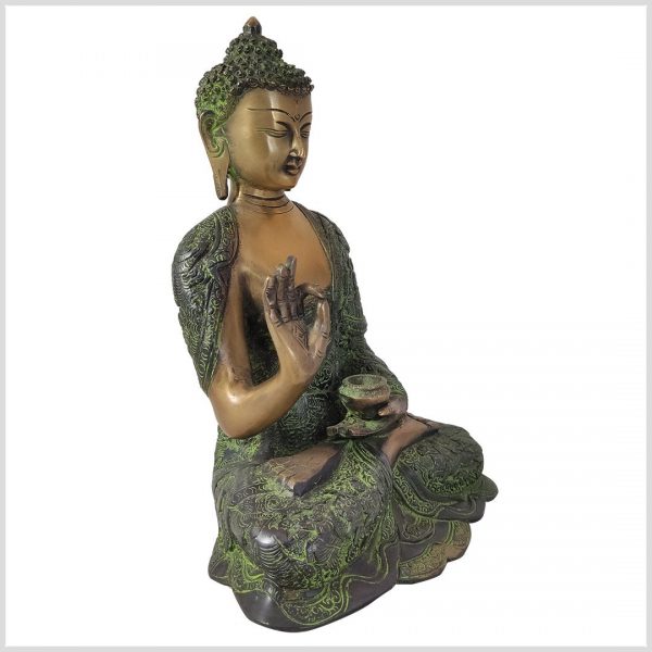Teaching Buddha brass antique 29 cm 6kg