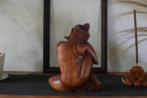 Big Meditating Buddha Statue, Bali Hand Carved Wooden Buddha Figurine, Buda Decor, Spiritual Budda, Wood Budha, Meditation Deco