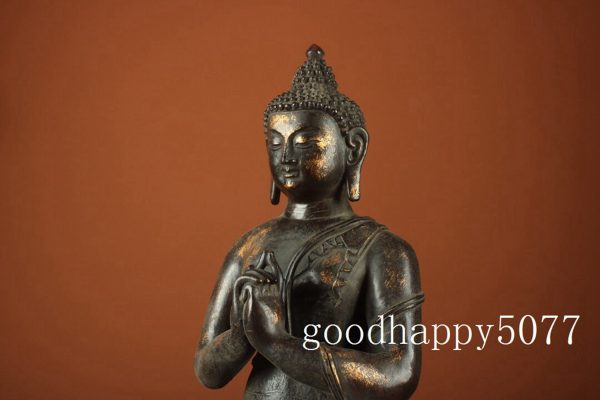Buddha statue Hand-carved pure copper gilt Vairocana Buddha statue