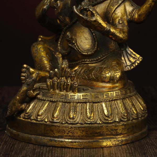 Tibet/Nepal-Antique Bronze Buddha Statue, Old Buddha Statue (Ganesha)