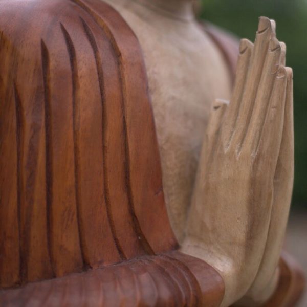 Wooden Buddha Statue - Handmade