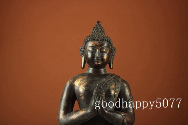 Buddha statue Hand-carved pure copper gilt Vairocana Buddha statue