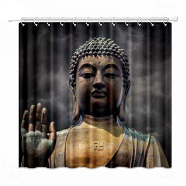 Buddha Shower Curtain  cross BW1901