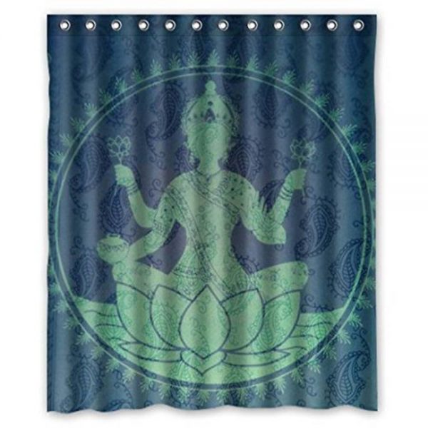 Buddha Shower Curtain  psycho BW1901