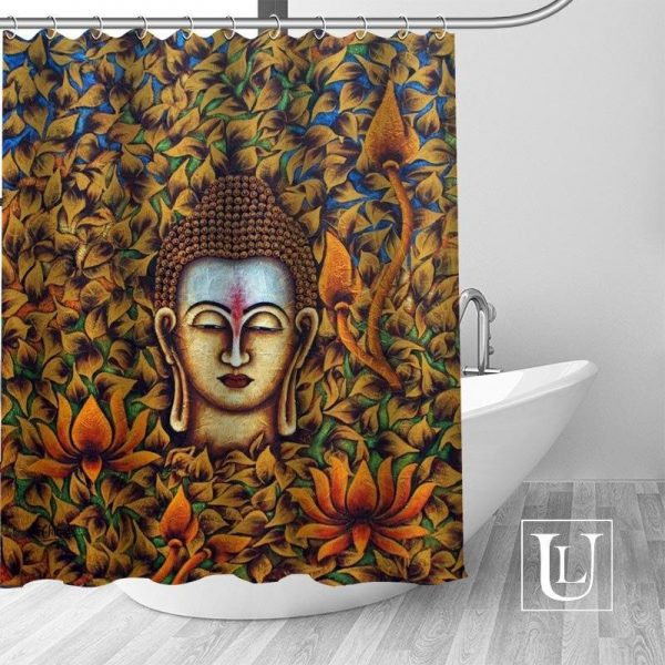 Buddha Shower Curtain  alone BW1901
