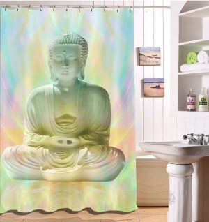 Buddha Shower Curtain  colored BW1901