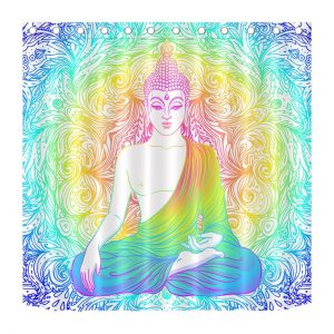 Buddha Shower Curtain  coloring BW1901
