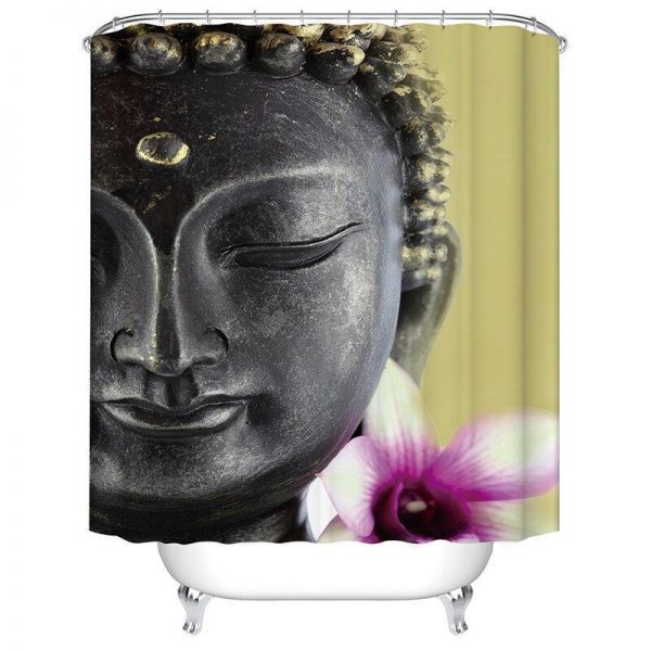 Buddha Shower Curtain  focus BW1901