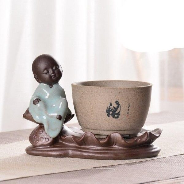 Flower pot Buddha  clay BW1901