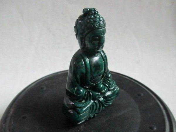 Buddha Statue  Handmade Green Jade BW1901