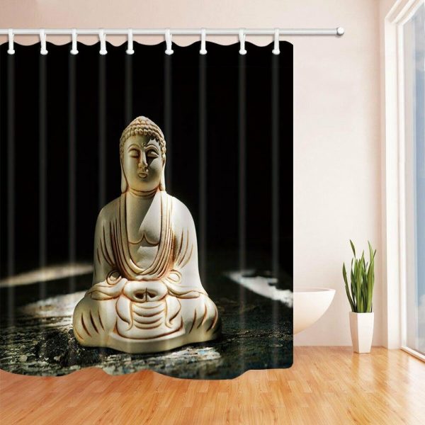 Buddha Shower Curtain  solid BW1901