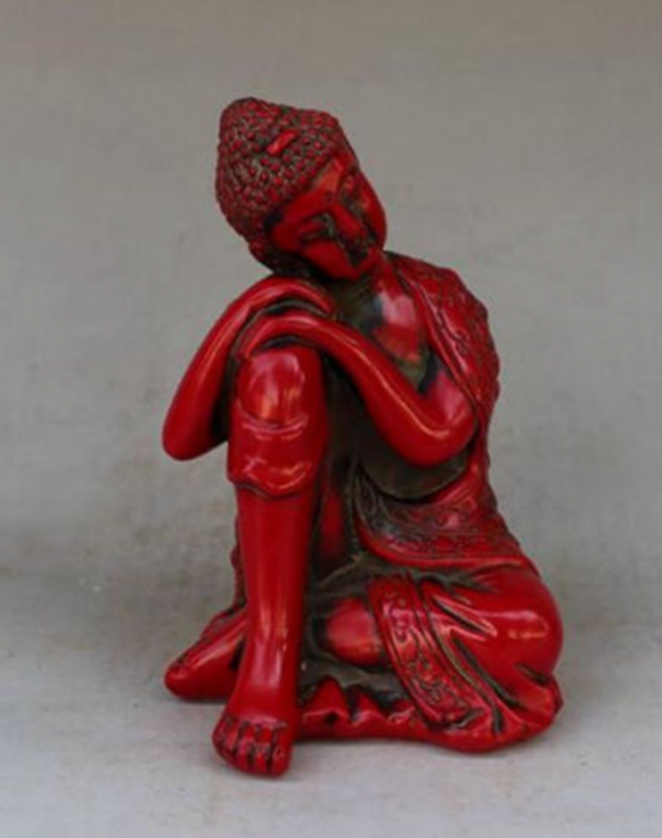 Buddha Statue  Red Resin BW1901