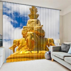 Buddha curtain  gold throne BW1901