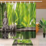 Buddha Shower Curtain  bamboo BW1901