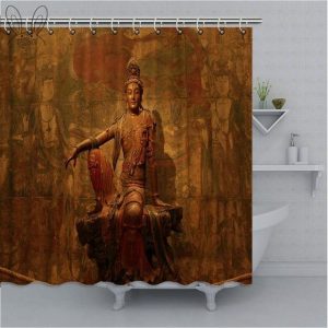 Buddha Shower Curtain  conqueror BW1901