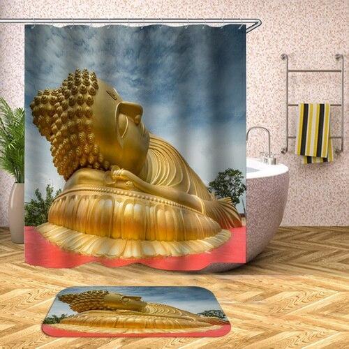 Buddha Shower Curtain  lying BW1901