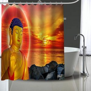 Buddha Shower Curtain  connection BW1901