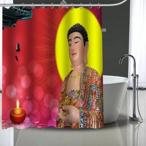 Buddha Shower Curtain  candle BW1901