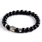Bracelet Buddha  natural black pearls BW1901