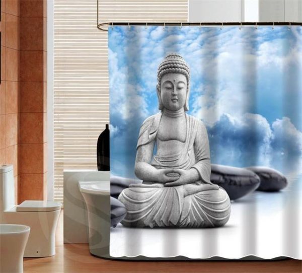 Buddha Shower Curtain  monk BW1901