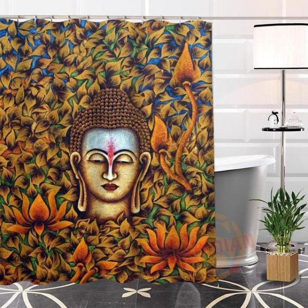 Buddha Shower Curtain  foliage BW1901