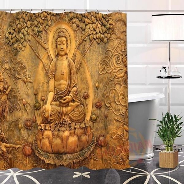 Buddha Shower Curtain  tree BW1901
